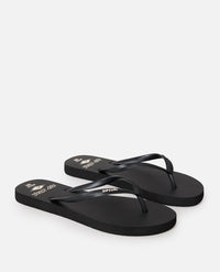ICONS OF SURF BLOOM OPEN TOE BLAK