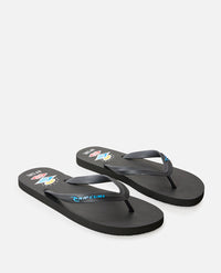 ICONS OF SURF BLOOM OPEN TOE BKBL