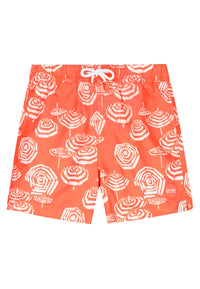 Boys MILO swim shorts 4 inch umbrellas Orng