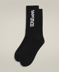 U CREW LOGO SOCKS BLACK