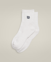 U QUARTER-LENGTH SOCK BR WHT/CL NAVY