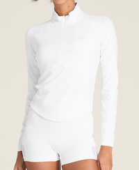 W BASELINE HALF-ZIP BRIGHT WHITE
