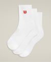 U QTR TOP SOCK 3 PACK BRWHITE/ BLACK