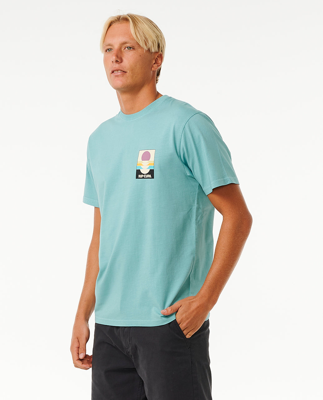 SURF REVIVIAL PEAKING TEE BLUE