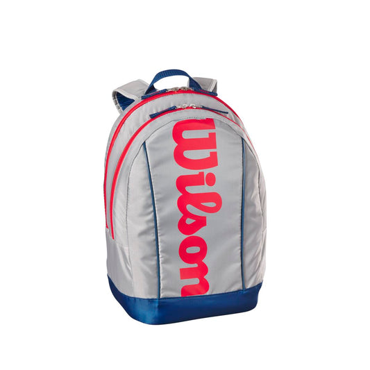 JUNIOR BACKPACK LIGHT GREYRED-BLUE